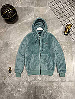 Кофта зимова блакитна Nike Зіп-толстовка молодіжна Найк на замку, Тепла чоловіча майстерка спортивна TOP