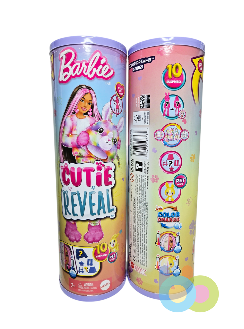 Лялька Барбі кольорові пухнастики - Кролик, Barbie Cutie Reveal Color Dream Series Tie-Dyed Bunny (HRK38) - фото 1 - id-p2418506271