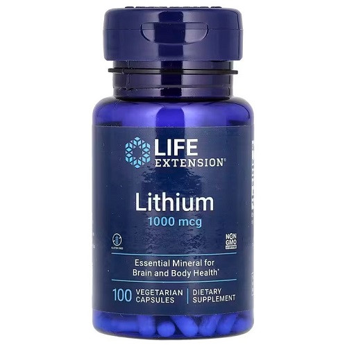 Літій Life Extension Lithium 1000 mcg (100 капсул.)