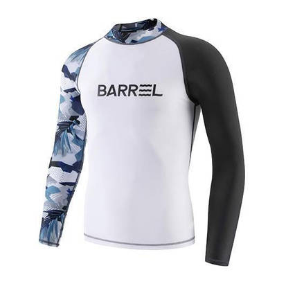 Чоловічий рашгард для плавання Аквадрайв BARREL білий