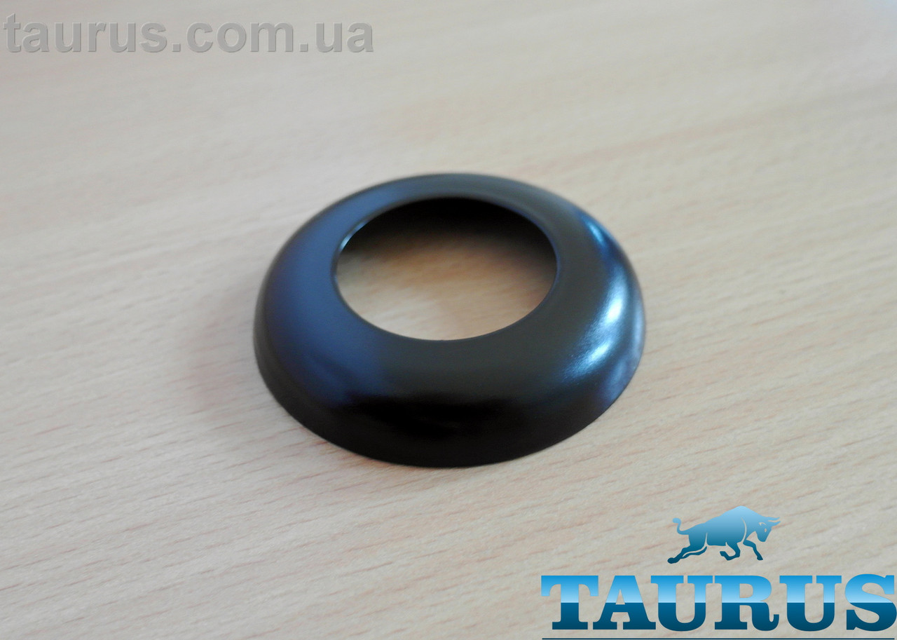 Чорний декоративний н/ж фланець ThermoPulse Classic Black D60 / висота 10мм, внутрішній розмір 1" (d32 мм)