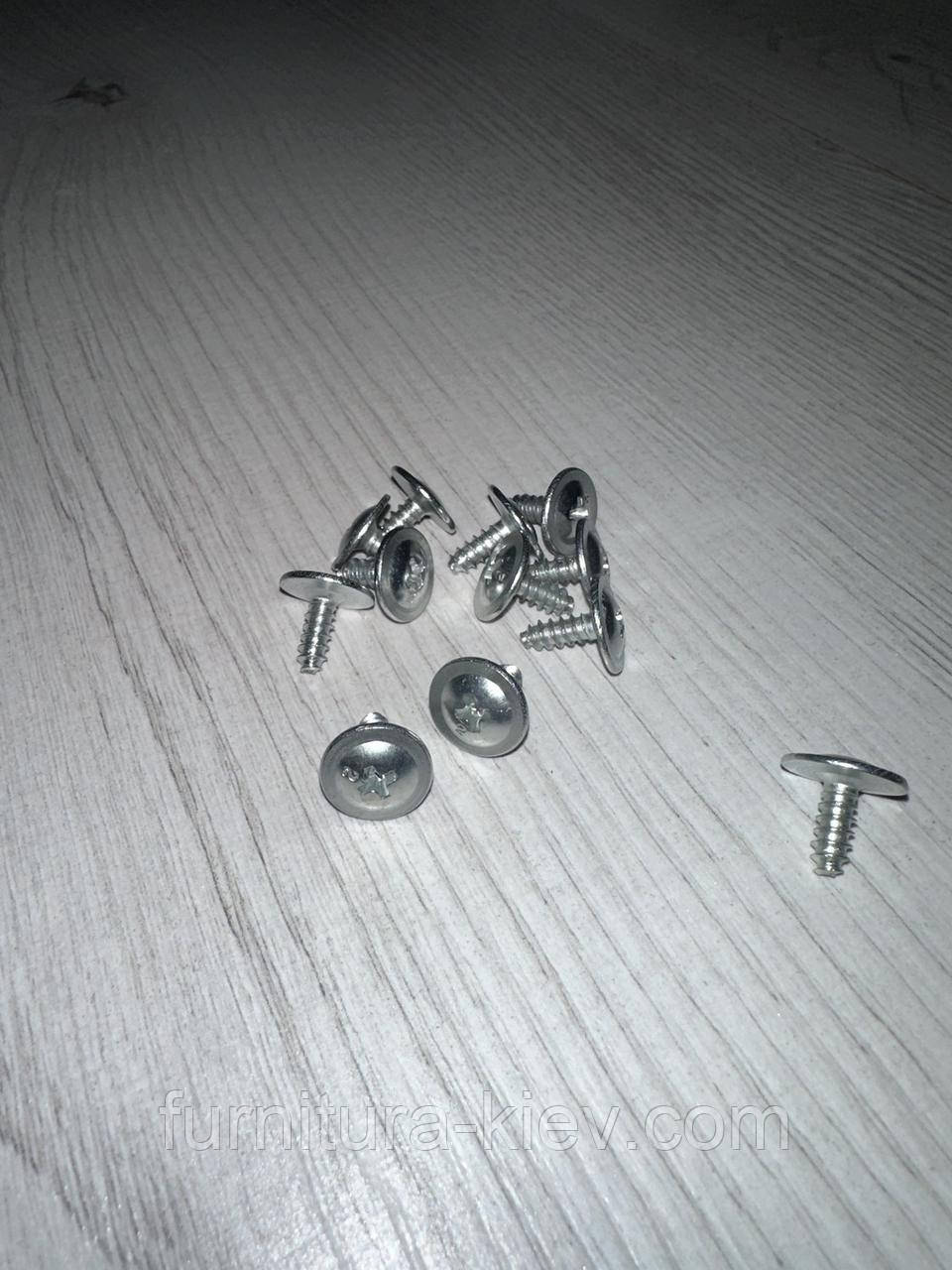 Саморізи з пресшайбою для коліс валізи 16 шт., фото 1