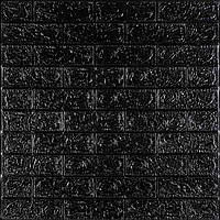 3D панель самоклеюча цегла Чорний 700х770х5мм (019-5) SW-00000151