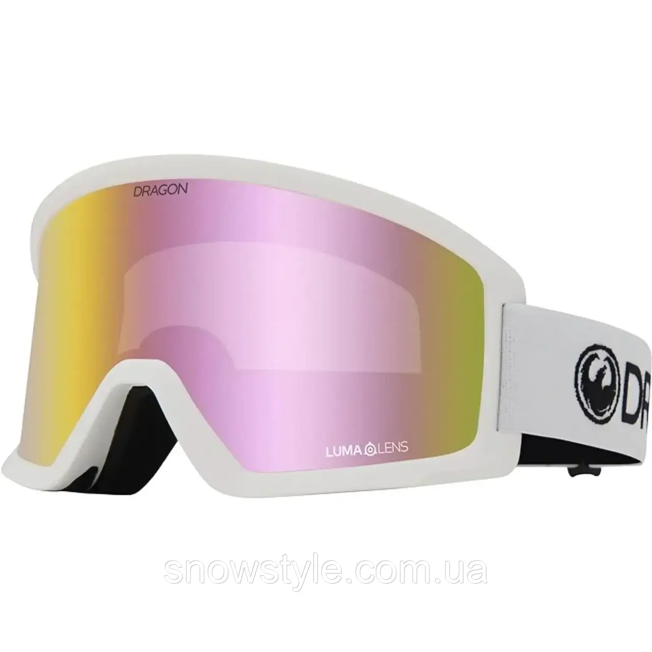 Гірськолижна маска Dragon Alliance DX3 L OTG Script Lite лінза Lumalens Pink Ionized, фото 1