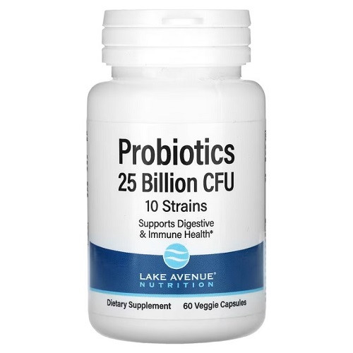 Пробіотики суміш Lake Avenue Nutrition Probiotics 25 Billion CFU (60 капсул.)