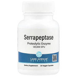 Серрапептаза Lake Avenue Nutrition Serrapeptase Proteolytic Enzyme 120,000 SPU (30 капсул.)