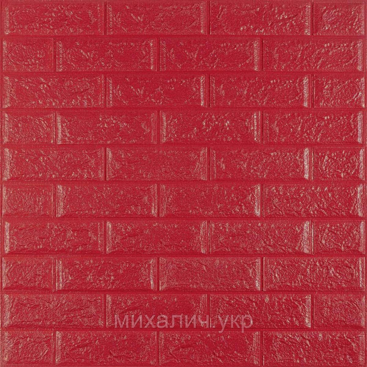 3D панель самоклеюча цегла малинова-червона 700х770х5мм (108-5) SW-00001364