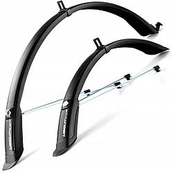 Крила велосипедні 28" Simpla Ubiquit SDS 45 mm, з підпорками та бризковиками