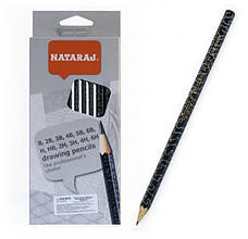 Олівці чорнографітні NATARAJ drawing pencils artist різної твердості