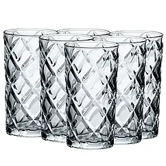 Склянки високі набір 6 штук по 400 (мл) для лимонадів води соку коктейлів Lugi