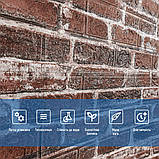 Самоклеюча 3D панель 3080x700x3мм Червона Катеринославська Цегла SW-00001761, фото 5