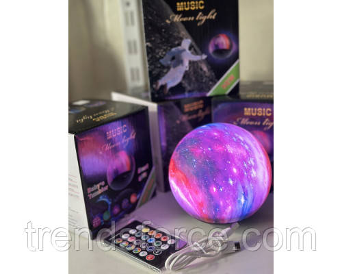 Lamp нічник Космос зі звуком і пультом 16 кольорів 209414