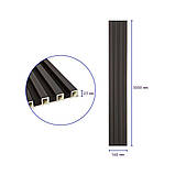 Рейка декоративна WPC стінова 3000х160х23мм Венге SW-00001537, фото 3