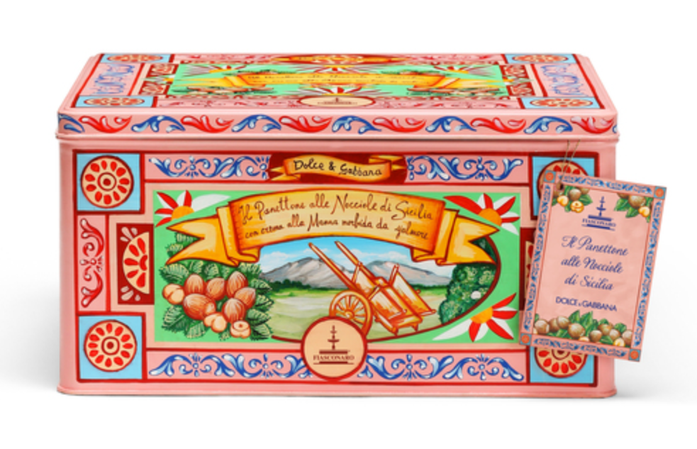 Різдвяний подарунковий набір Dolce & Gabbana Luxury Hazelnut Panettone Manna Cream 1кг
