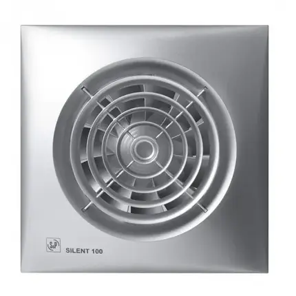 Вентилятор Soler&Palau SILENT-100 CZ SILVER сріблястий, фото 1