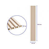 Рейка декоративна WPC стінова 3000х160х23мм Молочний SW-00001858, фото 3