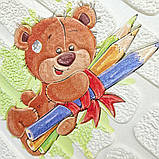 Панель стінова 3D 700х700х4мм Ведмедики на білому фоні SW-00001975, фото 5