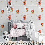 Панель стінова 3D 700х700х4мм Ведмедики на білому фоні SW-00001975, фото 7