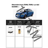 Комплект фільтрів Chevrolet Aveo I 1.4 16V (2008-) WIX