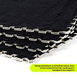Підлога-пазл плюшевий ЧОРНИЙ 60*60*1cm (D) SW-00002079, фото 5