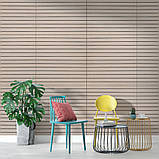 Покриття вінілове самоклеюче 3D рейки 600х600х2,8мм Ясен кремовий SW-00002199, фото 6