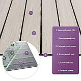 Покриття вінілове самоклеюче 3D рейки 600х600х2,8мм Дуб перлинний пісок SW-00002200, фото 2