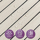 Покриття вінілове самоклеюче 3D рейки 600х600х2,8мм Дуб перлинний пісок SW-00002200, фото 4