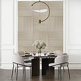 Покриття вінілове самоклеюче 3D рейки 600х600х2,8мм Дуб перлинний пісок SW-00002200, фото 6