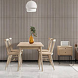 Покриття вінілове самоклеюче 3D рейки 600х600х2,8мм Дуб мокко SW-00002201, фото 6