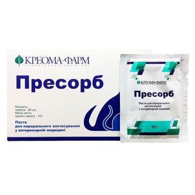 Пресорб адсорбент для собак і кішок, 10 г, 20 пакетів