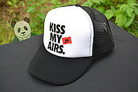 Кепка с сеткой Nike Найк, летняя кепка мужская женская черного и белого цвета