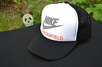 Кепка с сеткой Nike Найк, летняя кепка мужская женская черного и белого цвета