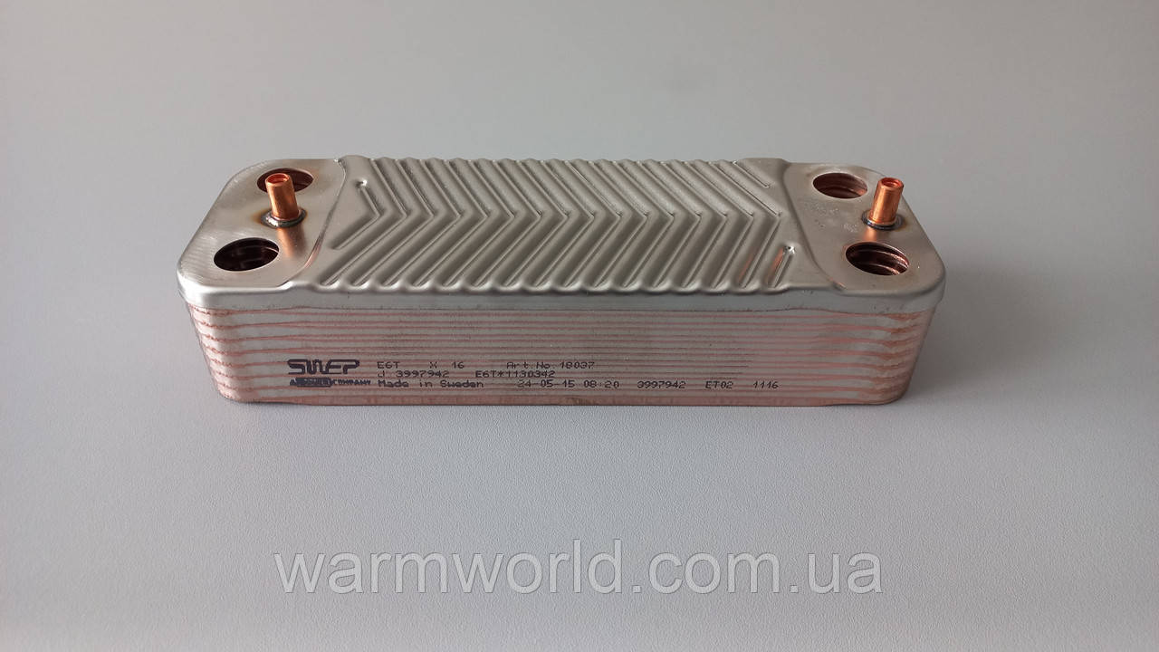 S1024800Swep Теплообмінник ГВС Isofast 16 пластин Saunier Duval