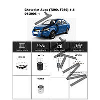 Комплект фільтрів Chevrolet Aveo I 1.5 (2005-) WIX