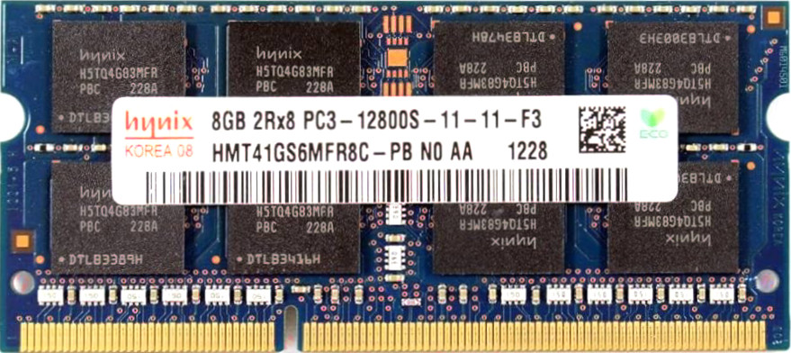 Оперативна пам'ять для ноутбука Hynix DDR3 8GB PC3-12800S 1600MHZ 1.5 V sodimm (б/у)