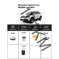 Комплект фільтрів Chevrolet Captiva 2.4 (2006-2011) WIX