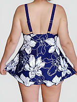 Купальник танкіні довгий топ шорти Fuba 25117 синій-білий 52 54 56 58 60 український розмір, фото 2