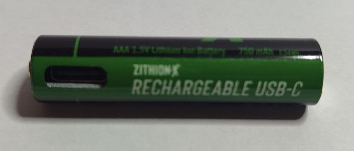 Акумулятор Coast AAA 1.5 V з роз'ємом заряду USB-C ємність 750 мА·год