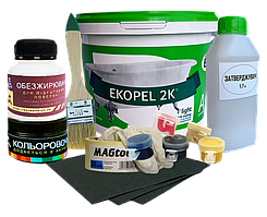 Комплект для відновлення джакузі та ванни / рідкий наливний акрил EKOPEL 2K (ЕКОПЕЛЬ) на ванну 1,7 м 36год