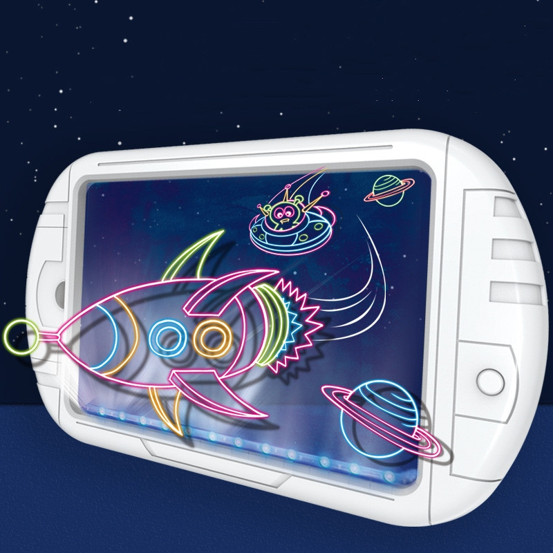 Незвичайний гаджет для дитячої творчості 3D малювальна дошка 6 трафаретів маркери Іграшка для веселого дозвілля