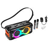 Бездротова акустика з 2 мікрофонами — караоке HOCO HA9 Kayman dual-mic outdoor BT5.4 40W, фото 6