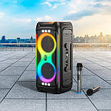 Акустика бездротова — караоке система Hoco ha9 Kayman dual-mic outdoor BT speaker, фото 8