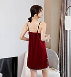 Велюровий комплект жіночий 4в1 з мереживом – халат, пеньюар, топ, штани, стильний подарунок, фото 4