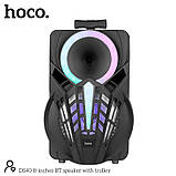 Портативна колонка — караоке система HOCO DS40 8-inches BT speaker with trolley з ручкою на колесах, фото 3