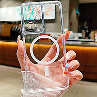 Чохол SPACE MagSafe для Samsung S24 Ultra Прозорий (закрита камера)