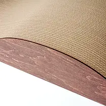 Кігтеточка лежанка Cat Joy Гранж з гофрокартону з дерев'яним фасадом коричневий 84х37х29 см, фото 5