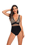 Жіночий суцільний купальник з утяжкою S-2XL – моделює фігуру та підкреслює талію, фото 3