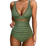 Жіночий суцільний купальник з утяжкою S-2XL – моделює фігуру та підкреслює талію, фото 4