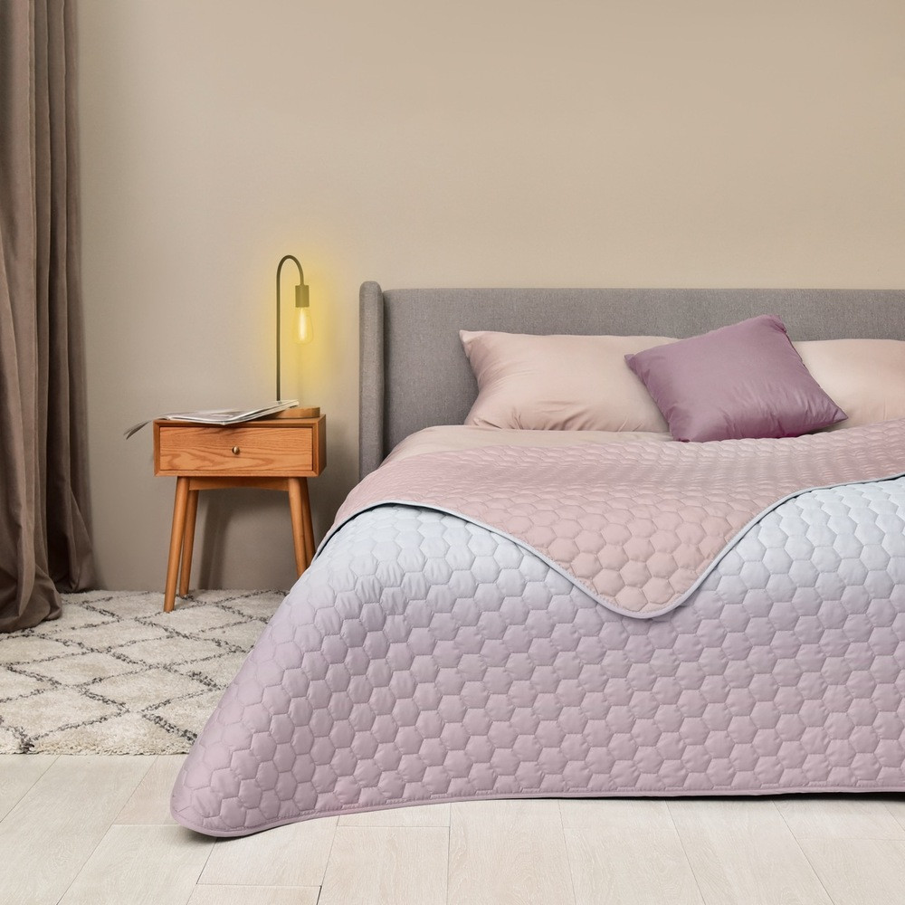 Покривало на ліжко Silhouette 240x260 IDEIA двостороннє міцне стібка тканини антиалергенне волокно, фото 1