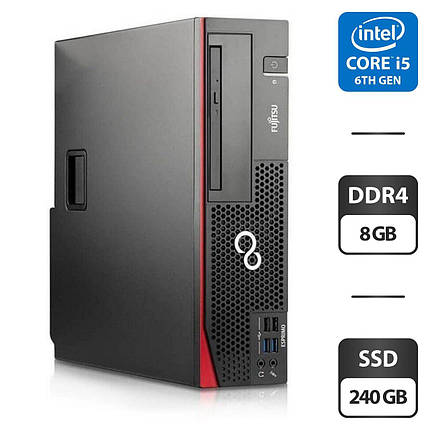 Комп'ютер Fujitsu Esprimo D756 E85 SFF/ Core i5-6500/ 8 GB RAM/ 240 GB SSD/ HD 530, фото 1